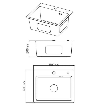 Мойка кухонная DIADONNA S5040-1 Декор Соты (сатин SATIN DECOR)