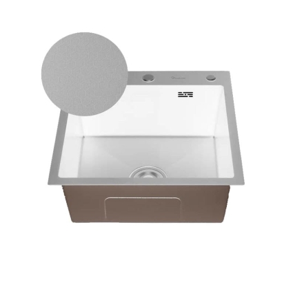 Мойка кухонная DIADONNA S5050-1 Декор Соты (сатин SATIN DECOR)
