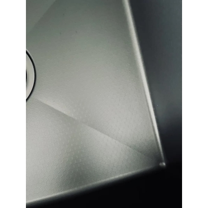 Мойка кухонная DIADONNA S6050B-1 Декор Соты (Графит NANO BLACK)