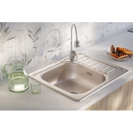 Мойка кухонная КромРус ЕС 196 (580х500/ Оборачиваемая) Мойка кухонная КромРус ЕС 196 (580х500/ Оборачиваемая)