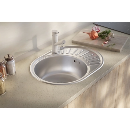 Мойка кухонная КромРус ЕС 257 (570х450/ чаша слева) Мойка кухонная КромРус ЕС 257 (570х450/ чаша слева)