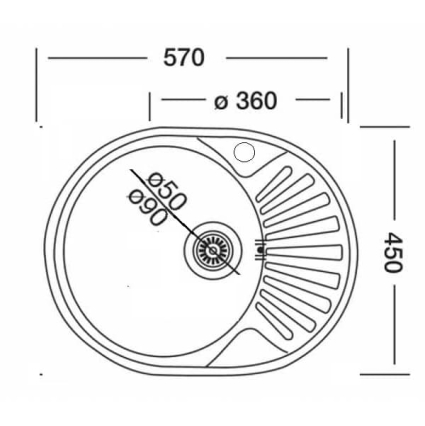 Мойка кухонная КромРус ЕС 257 (570х450/ чаша слева) Мойка кухонная КромРус ЕС 257 (570х450/ чаша слева)