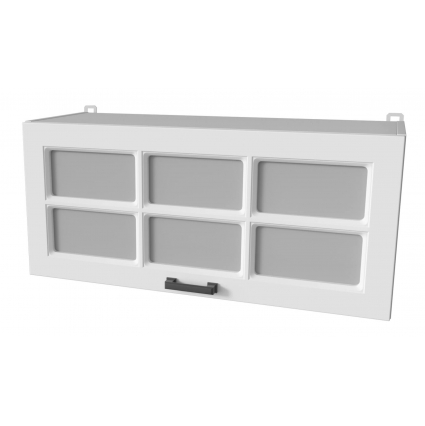 Шкаф верхний под вытяжку Деко Soft-touch ВШГ80ст-360 (Белый)