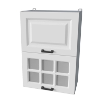 Шкаф верхний под сушку Деко Soft-touch ВШС50-720-2дг(1ст) (Белый)