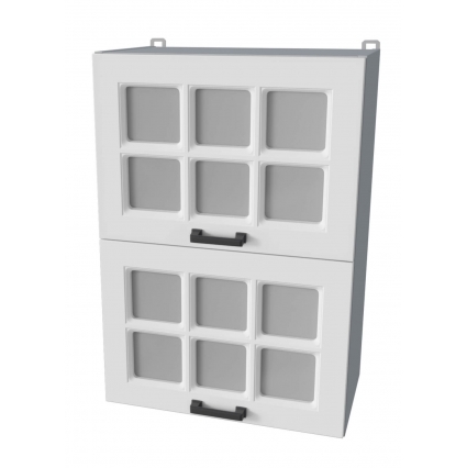 Шкаф верхний под сушку Деко Soft-touch ВШС50-720-2дг(2ст) (Белый)