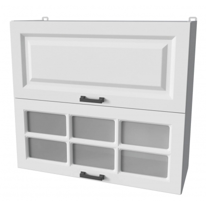 Шкаф верхний под сушку Деко Soft-touch ВШС80-720-2дг(1ст) (Белый)