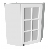 Шкаф верхний угловой Деко Soft-touch ВШУст-720 (Белый)