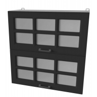 Шкаф верхний Деко Soft-touch ВШ70-720-2дг(2ст) (Пепел)