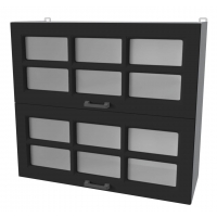 Шкаф верхний Деко Soft-touch ВШ80-720-2дг(2ст) (Пепел)