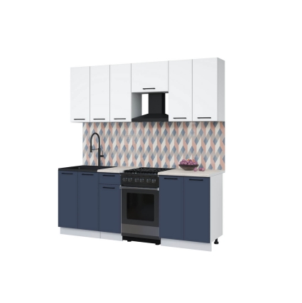 Готовая кухня Мила Оптима 50-20 (Белый/ Деним) Готовая кухня Мила Оптима 50-20 (Белый/ Деним)