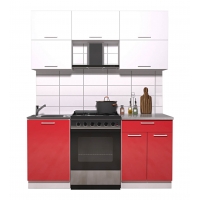 Готовая кухня ГЛОСС 60-17 (Белый/ Красный)