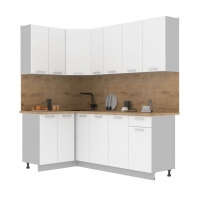 Готовая кухня Лайт 1,2x2,1 (Белый/ Белый)