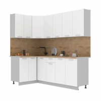 Готовая кухня Лайт 1,2x2,2 (Белый/ Белый)