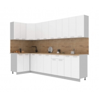 Готовая кухня Лайт 1,2x3,0 (Белый/ Белый)