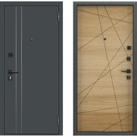 Входная дверь Лагуна Black МТ-1 (Муар искра/ ПВХ Дуб Вотан) с вертикальными молдингами, рис. 3