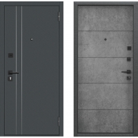 Входная дверь Лагуна Black МТ-1 (Муар искра/ ПВХ Бетон) с вертикальными молдингами, рис. 4