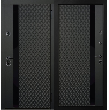 Входная дверь ТехноPRO М5 (ЭкоШагрень черная/ ЭкоШагрень черная)