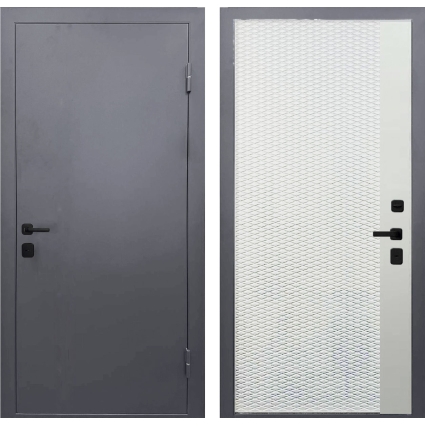 Входная дверь с терморазрывом Инокс Термика Black (Муар искра коричневый/ ПВХ Белый), Рис. 9