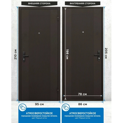 Входная дверь 5 Штамп металл/ металл (Антик Медь/ Антик Медь) Входная дверь 5 Штамп металл/ металл (Антик Медь/ Антик Медь)