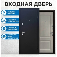 Входная дверь 6 см (Антик Черный/ Бежевый клен)
