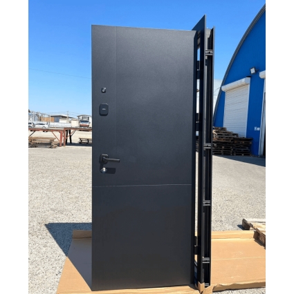 Входная дверь 9 Штамп Нео (Муар черный / Меламин Эмалит белый) Входная дверь 9 Штамп Нео (Муар черный / Меламин Эмалит белый)