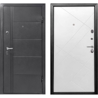 Входная дверь М60 (Металл "Антик серебро"/ ПВХ Белый матовый)