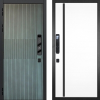 Входная дверь ГРАНИТ Бриони СМАРТ-53 (ПВХ Белый, молдинг)