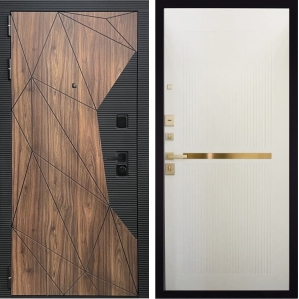 Входная дверь ГРАНИТ Континент Ардеко (ПВХ Белый, Молдинг)