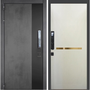 Входная дверь ГРАНИТ Роял СМАРТ Ардеко (ПВХ Белый, молдинги)