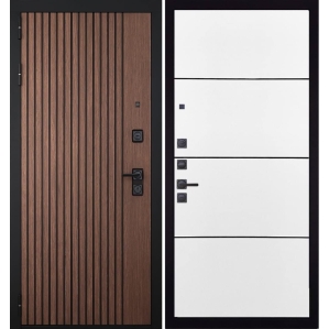 Входная дверь ГРАНИТ Шторм-79 (ПВХ Белый, Молдинги)