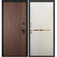 Входная дверь ГРАНИТ Шторм Ардеко (ПВХ Белый, Молдинг)