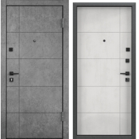 Входная дверь Дельта PRO РР-36 (Бетон темно-серый/ Бетон известковый)
