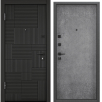 Входная дверь Дельта PRO РР-41 (Черная шагрень/ Бетон темно-серый)