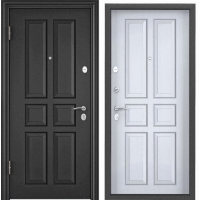 Входная дверь Дельта РР-31 (Темно-серый букле графит/ Дуб Белый матовый)