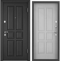 Входная дверь Дельта PRO МР-31 (Темно-серый букле графит/ Дуб Белый матовый)