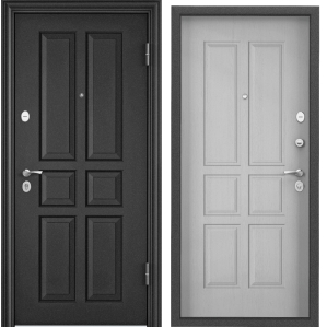 Входная дверь Дельта МР-31 (Темно-серый букле графит/ Дуб Белый матовый)