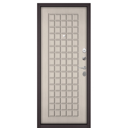 Входная дверь Family ECO-МР-2 (Букле Шоколад/ Ларче Бянко)