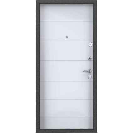 Входная дверь Family ECO-РР-10 (Дуб Серый/ Ларче белый гладкий)