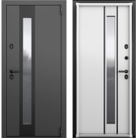 Входная дверь с терморазрывом Снегирь Арктик S МР-37 (Металл "Колоре Гриджио"/ ПВХ "Бьянко, белый")