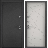 Входная дверь с терморазрывом Снегирь PRO МР-19 (Металл Темно-серый букле графит/ Бьянко)