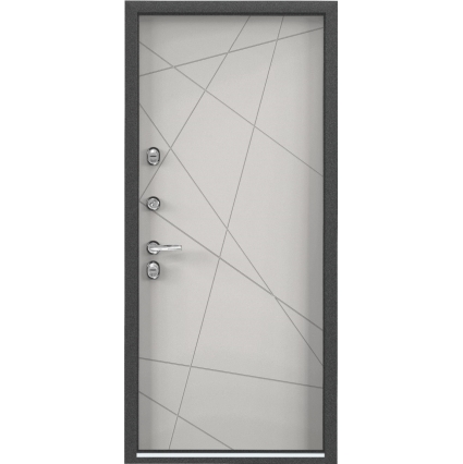 Входная дверь с терморазрывом Снегирь PRO МР-19 (Металл Темно-серый букле графит/ Бьянко)