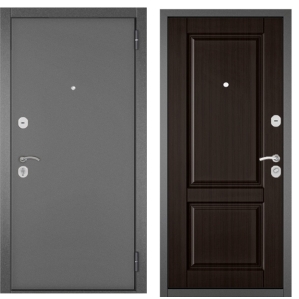 Входная дверь ALFA LT MP-1 (Темно-серый букле  графит/ ПВХ Лиственница темная)