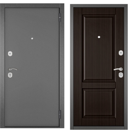Входная дверь ALFA LT MP-1 (Темно-серый букле  графит/ ПВХ Лиственница темная)