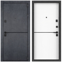 Входная дверь TAU LT PP 11 (ПВХ Бетон графит/ ПВХ Бьянко, белый)