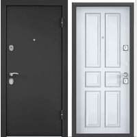 Входная дверь Х5 МР-12 (Темно-серый букле  графит/ Дуб Белый Матовый)