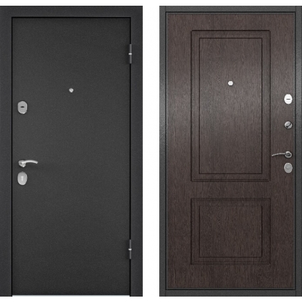 Входная дверь Х5 МР-6 (Темно-серый букле  графит/ Дуб Коньяк)