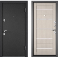 Входная дверь Х5 МР-7 (Темно-серый букле  графит/ Лиственница Белая/ Лакомат)