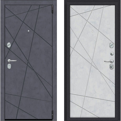 Входная дверь Прайм-R 15.15 (Graphite Art/ Snow Art)