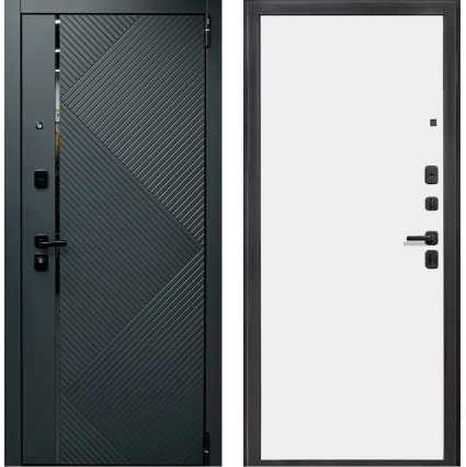 Входная дверь Прайм-R 87.50.1 (Graphite Pro/ Super White)