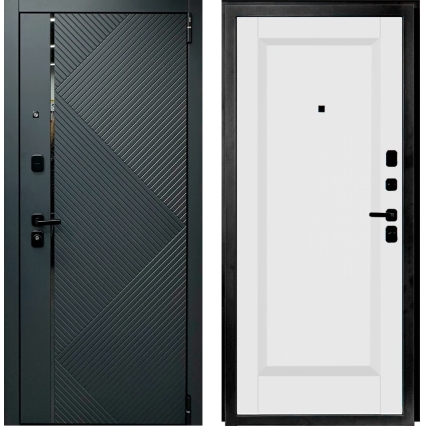 Входная дверь Прайм-R 87.П1 (Graphite Pro/ Alaska)